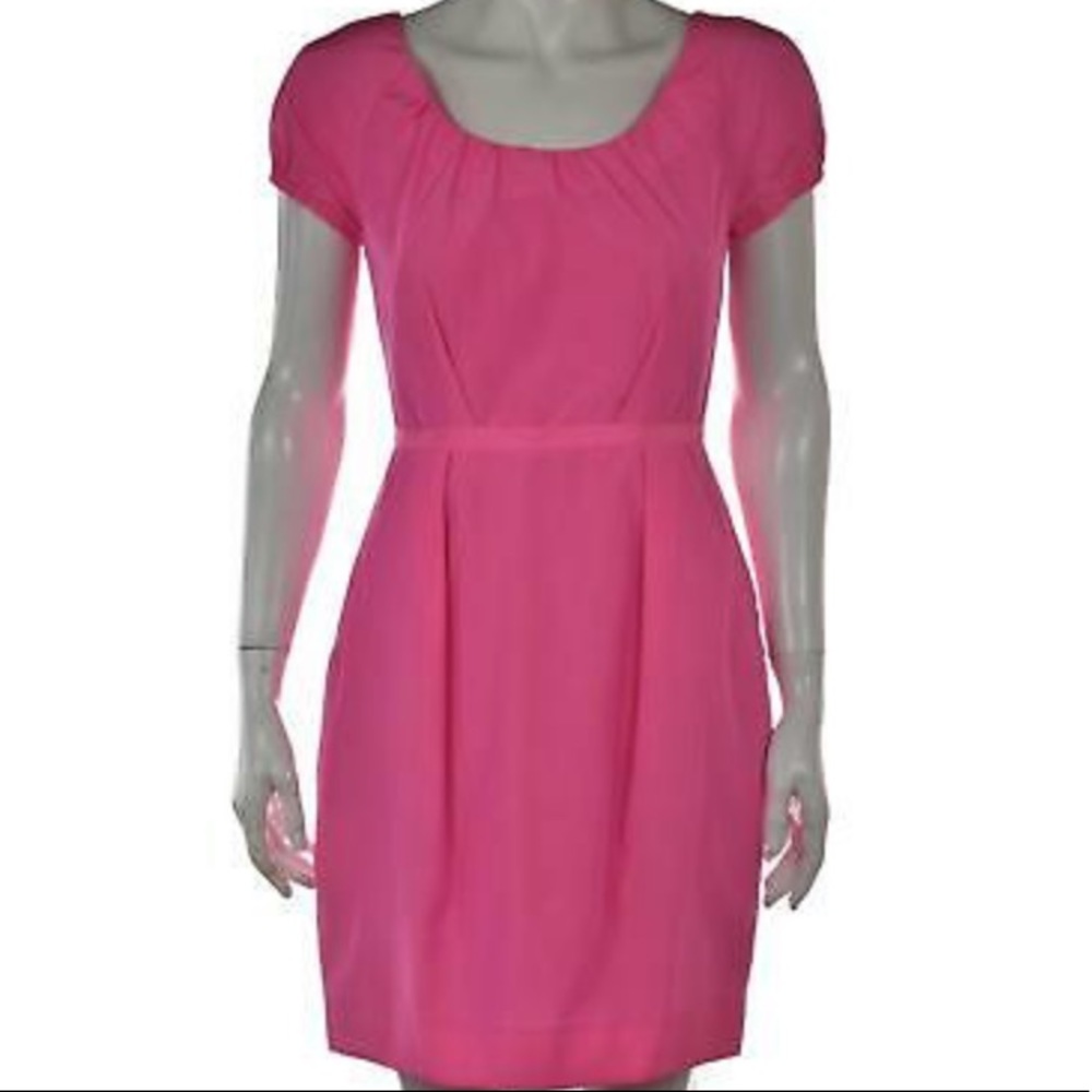 J.Crew Hot Pink Silk & Cotton Dress